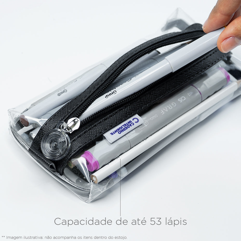 Capacidade de até 53 lápis.