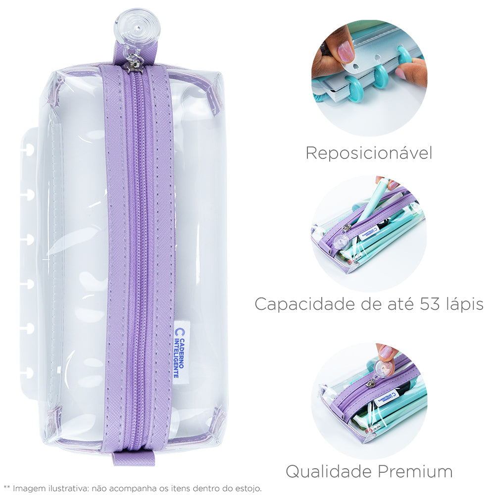 Reposicionável, capacidade de até 53 lápis, qualidade premium.