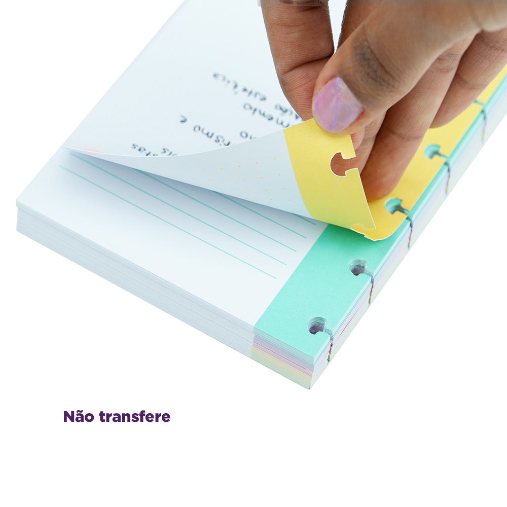 Fichas pautadas verticais, não transferem.