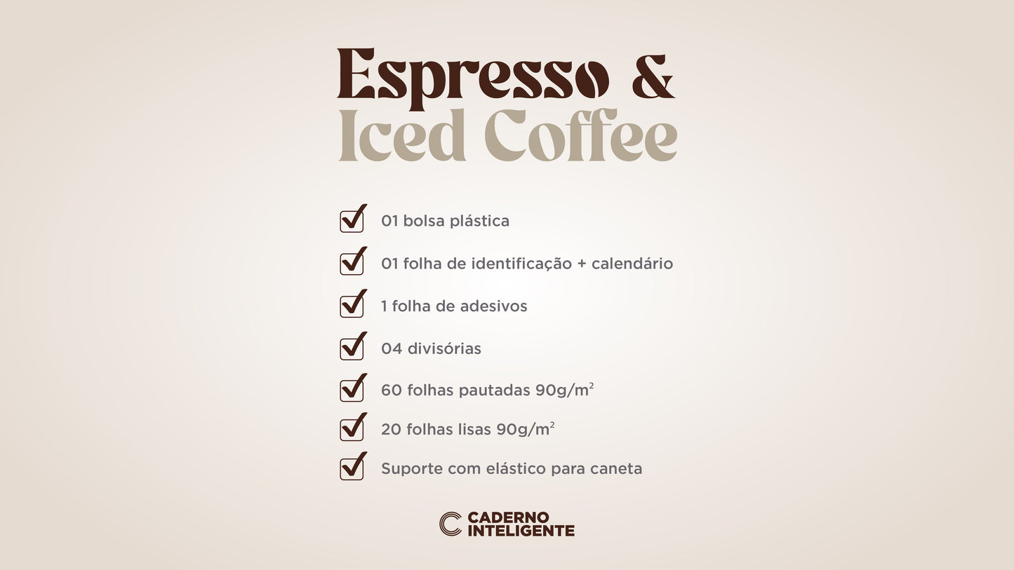 Espresso & Iced Coffee, checklist de itens.