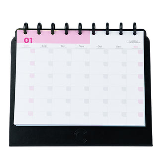 Folha do Planner de Mesa Black, Médio.