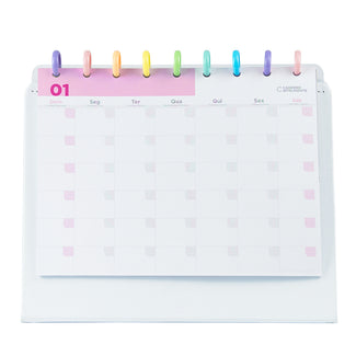 Folha do Planner de Mesa White, médio.