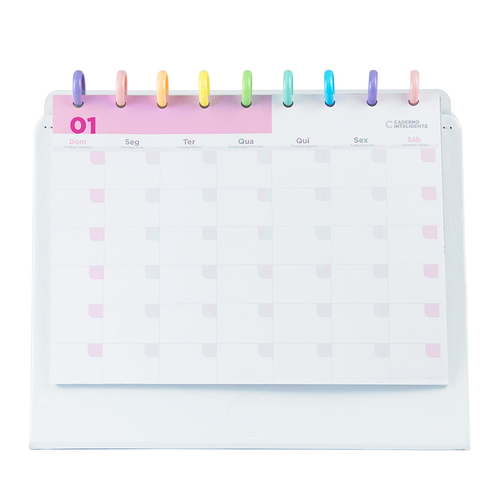 Folha do Planner de Mesa White, médio.