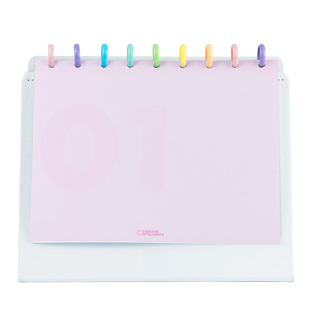 Planner de Mesa White, médio.