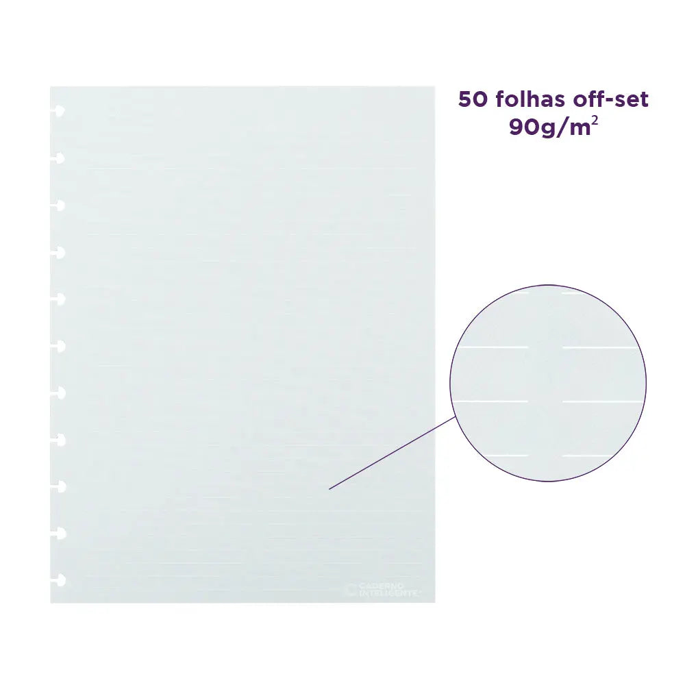 REFIL ANOTAÇÃO INTELIGENTE LINHA BRANCA | DUAS COLUNAS Caderno Inteligente ®