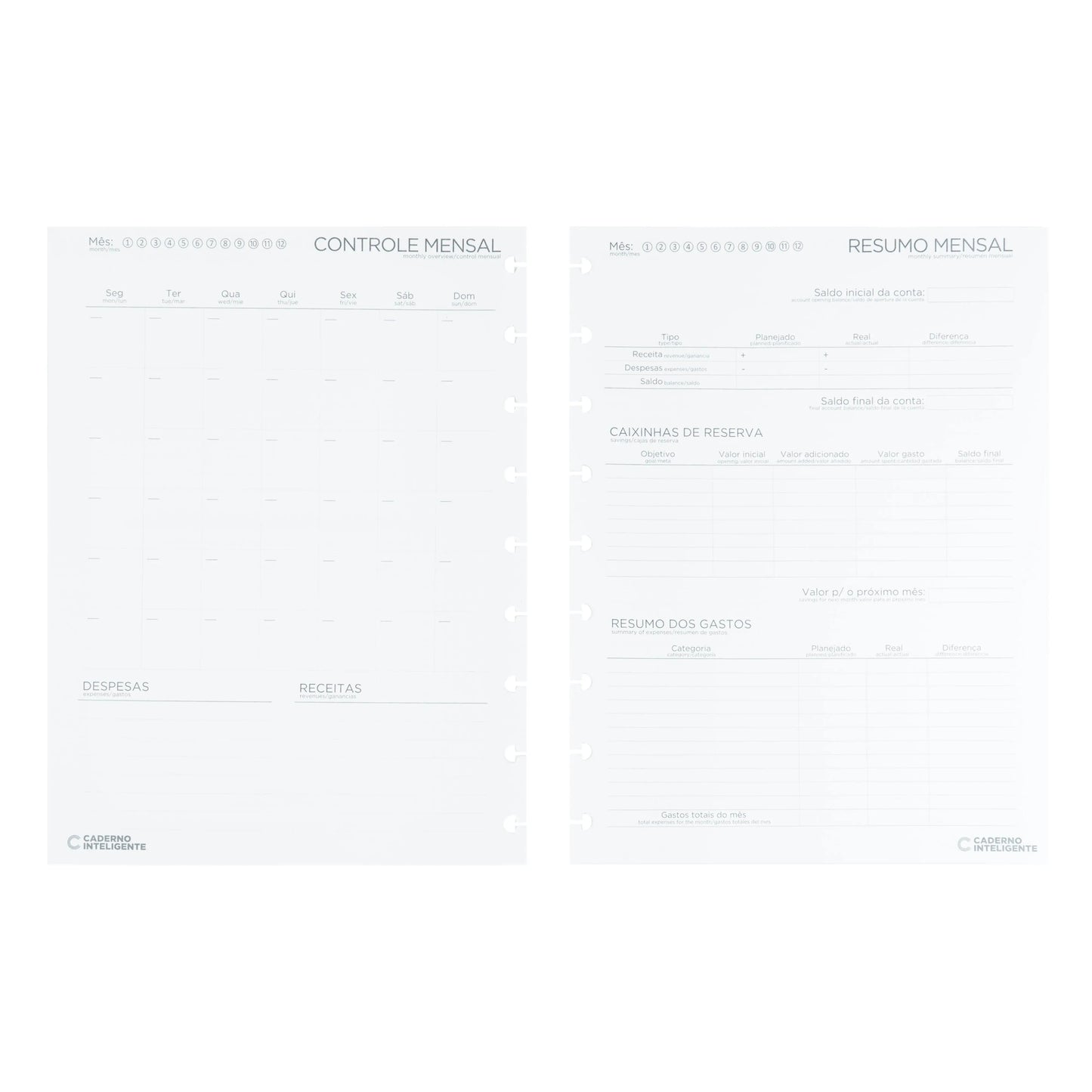 REFIL PLANNER FINANCEIRO CI BY MARI BRIO Caderno Inteligente ®