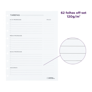 REFIL PLANNER ORGANIZER Caderno Inteligente Lojista