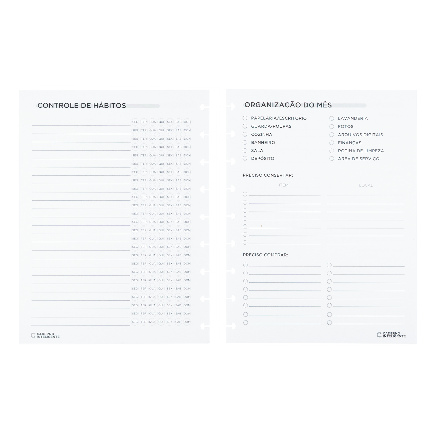 REFIL PLANNER ORGANIZER Caderno Inteligente Lojista