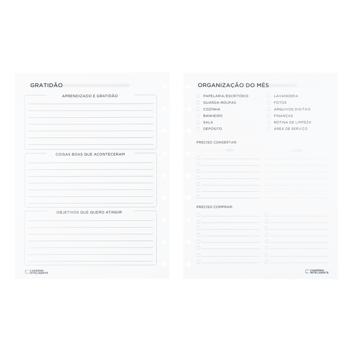 REFIL PLANNER ORGANIZER Caderno Inteligente Lojista