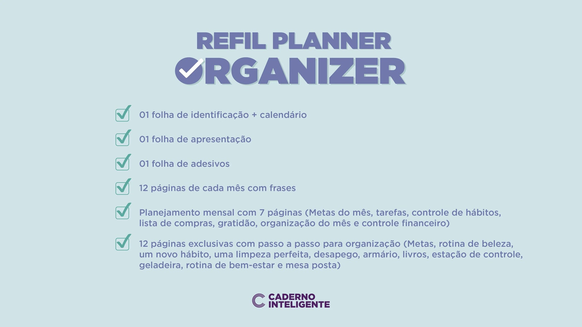 REFIL PLANNER ORGANIZER Caderno Inteligente Lojista