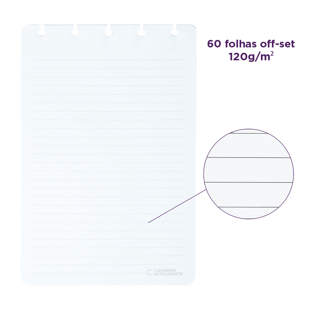 60 folhas off-set, 120 gramas por metro quadrado.