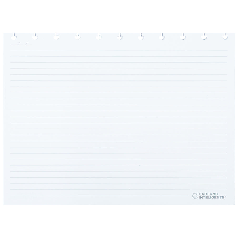Refil Pautado Horizontal, tamanho grande.