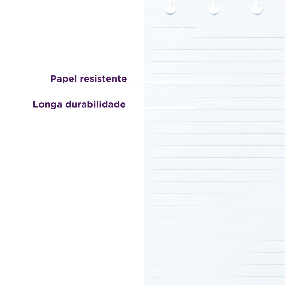 Papel resistente, longa durabilidade.