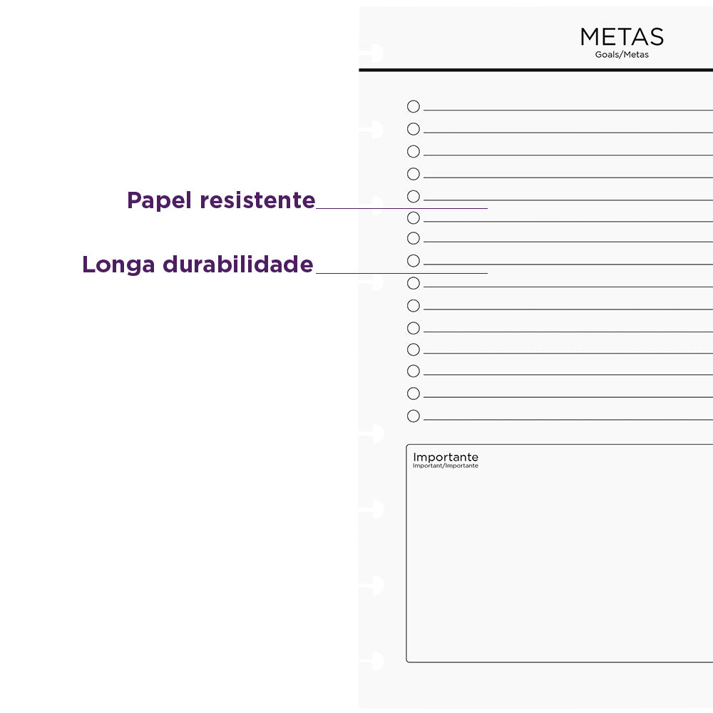 Papel resistente, longa durabilidade.