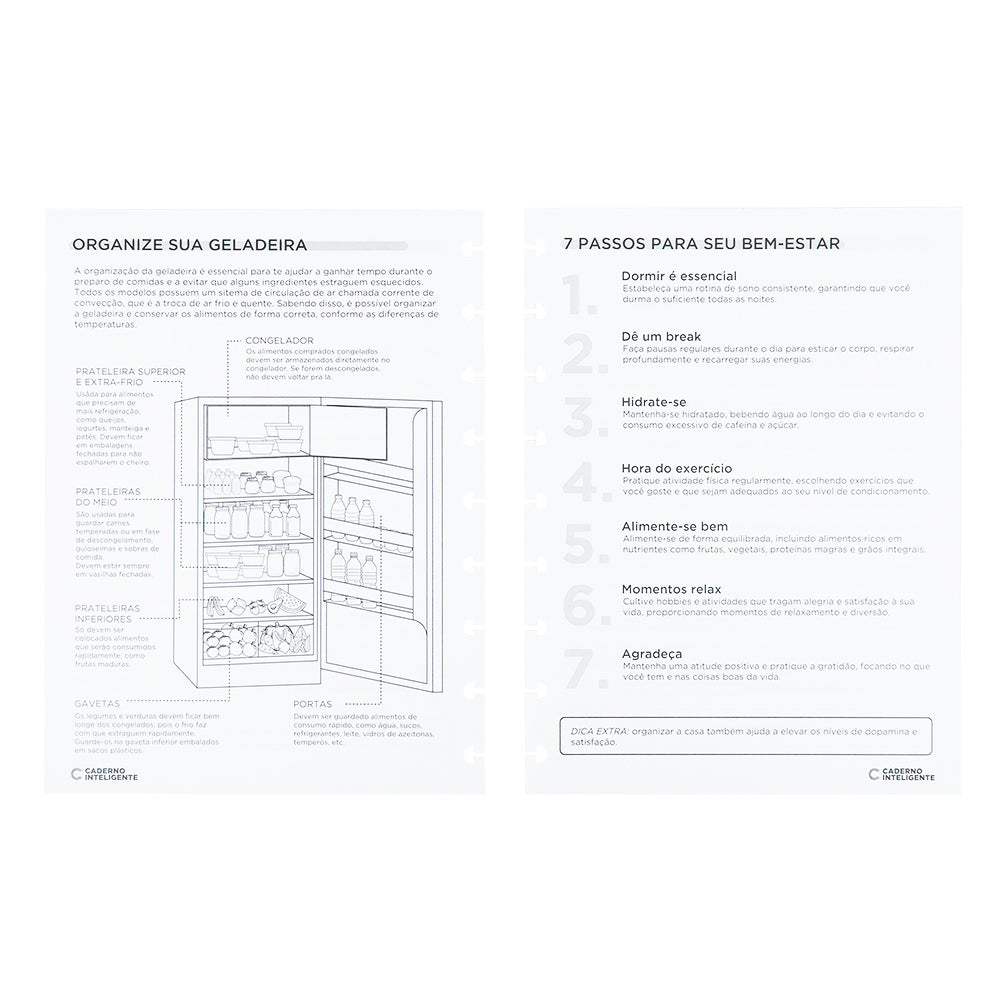 Organize sua geladeira.