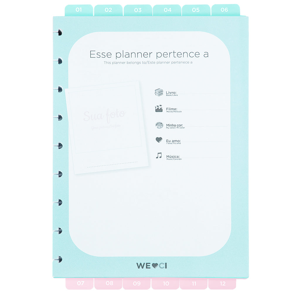 Refil Planner CI - PIY + 12 divisórias
