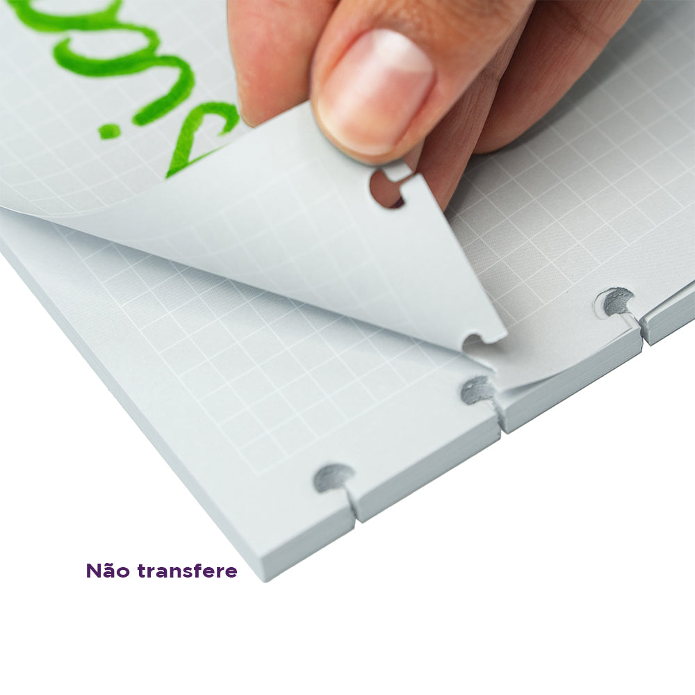 Refil Linhas Brancas Quadriculado