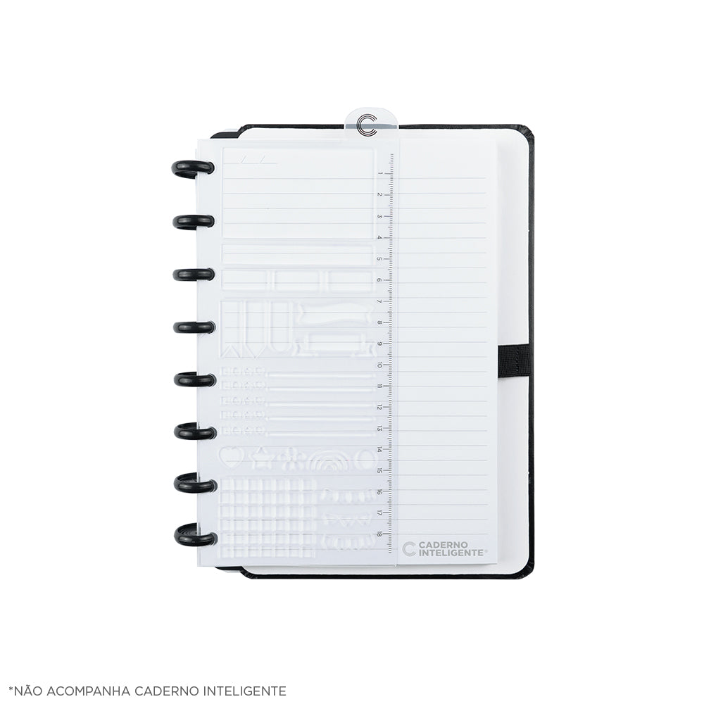 Régua Stencil acoplada ao Caderno Inteligente.