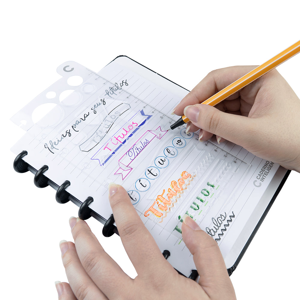 Exemplo de uso da Régua Stencil Inspiradora.