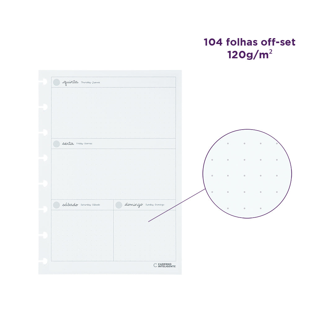 Refil Planner Pink Blossom by Sof Caderno Inteligente ®
