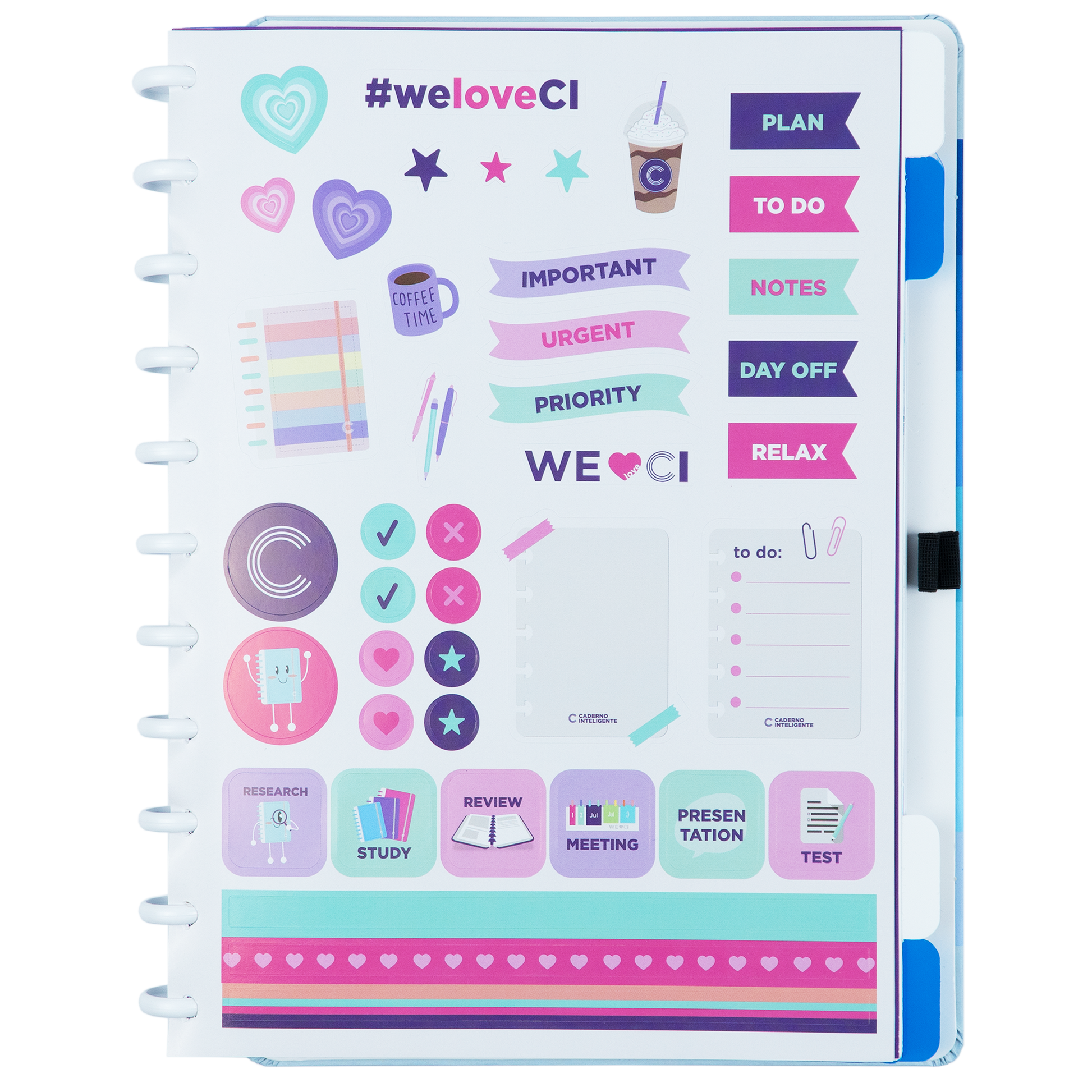 Folha de adesivos do Stabilo Shades of Blue, Grande.