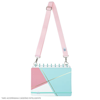 Strap & Go na cor Baby Pink, em um Caderno Inteligente.