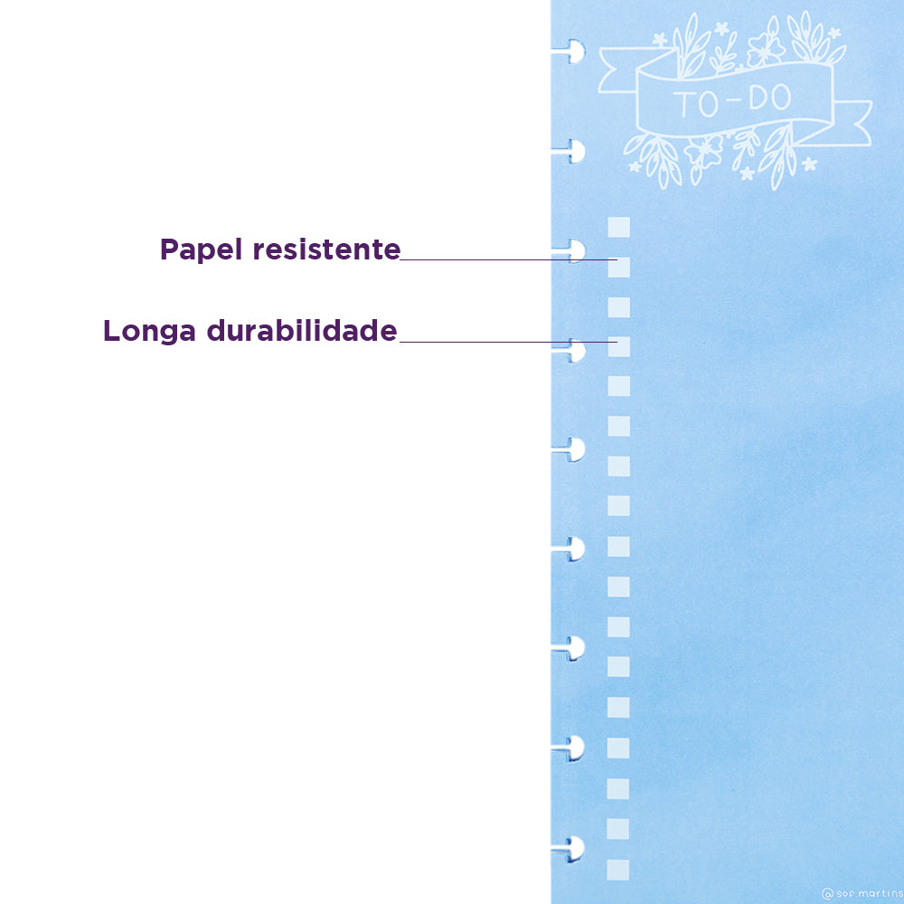 Vantagens do Plan with Sof: To-do List. Papel resistente e longa durabilidade.