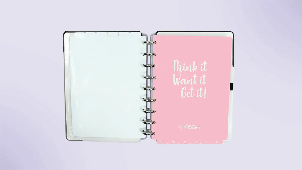 Planner grey glam - médio Caderno