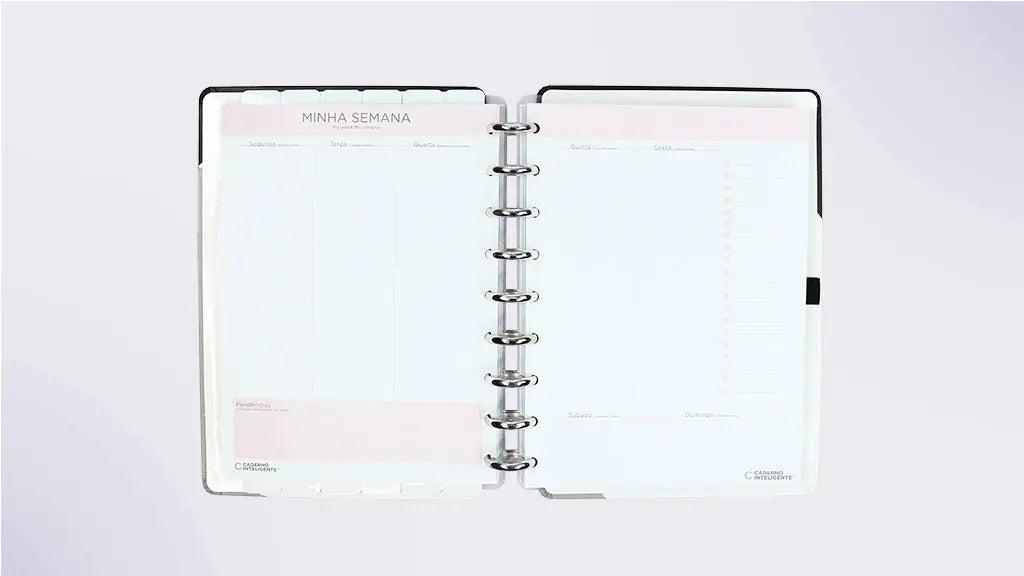 Planner grey glam - médio Caderno